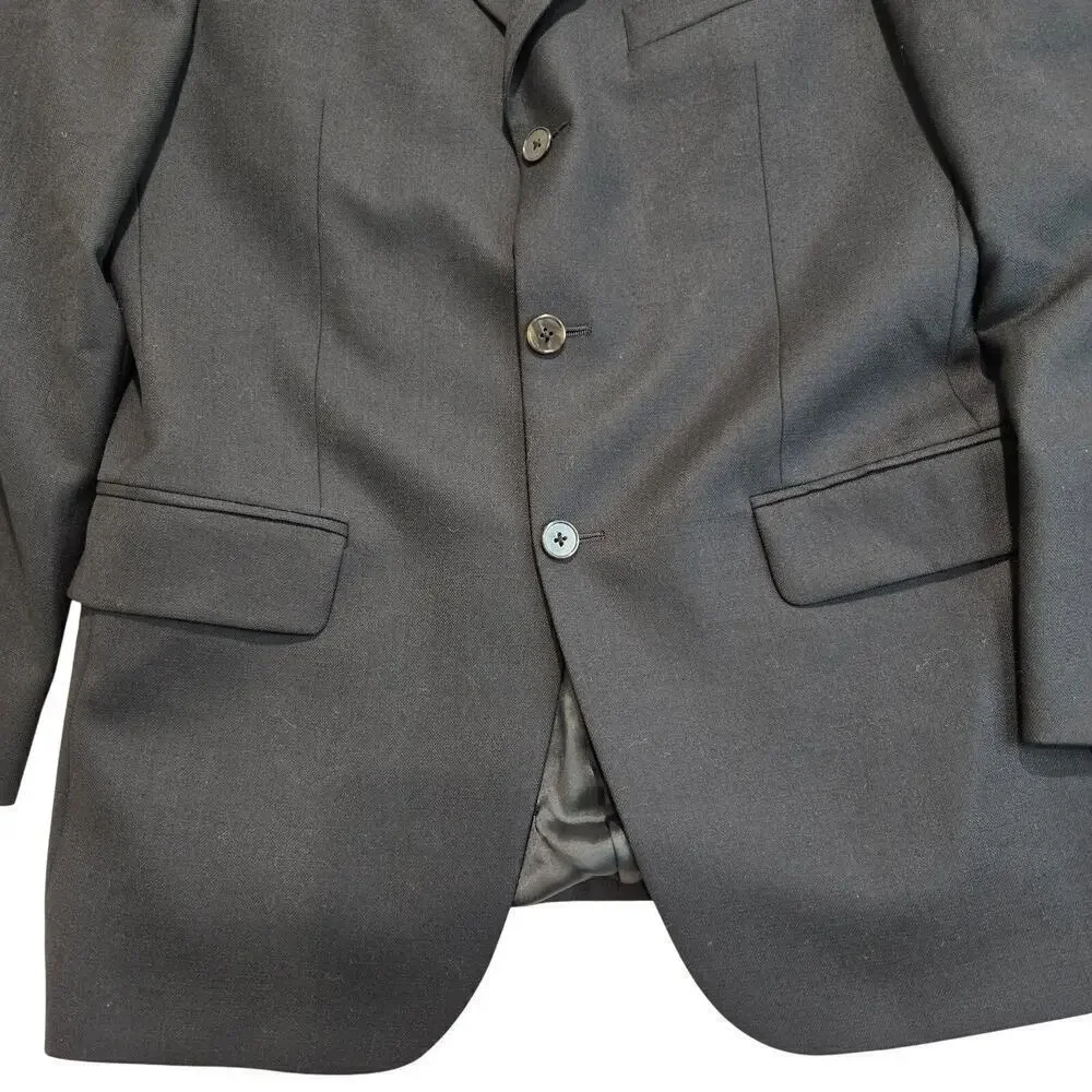 Joseph Abboud 100% Wool Black 3-button Blazer Sports Coat Made in USA Sz 38R